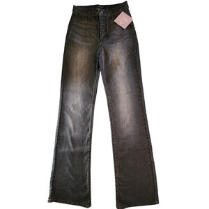 Maverick Button Fly Black High Waist Bootcut Jeans NWT Women's 25 Size 1